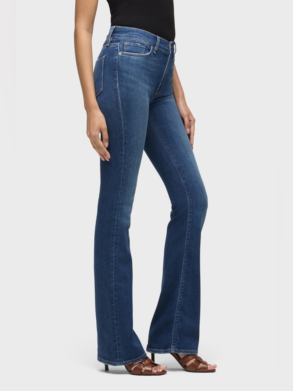Hudson Barbara High-Rise Dark Blue Bootcut Flare Jeans (24)